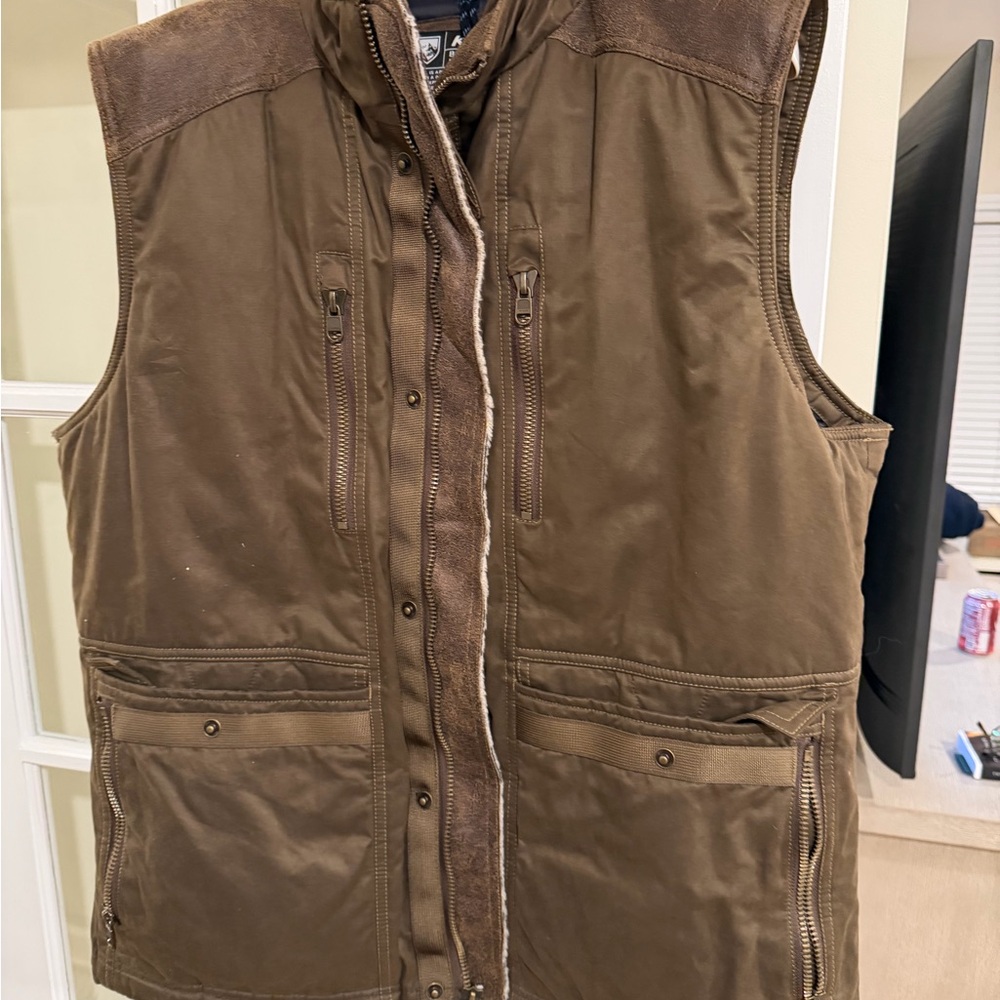 Kuhl Men's Olive Waxed Down Fill XL Projekt Vest